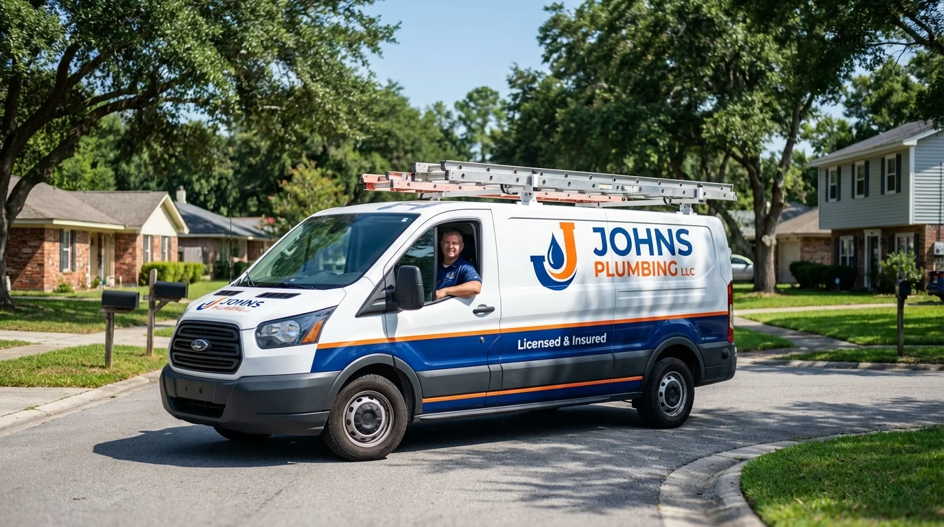 Johns Plumbing LLC service van in Clarkdale, AZ