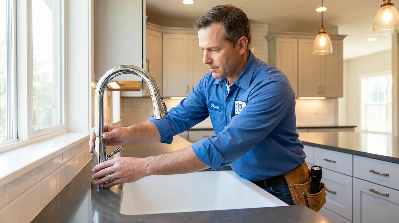 Kitchen faucet installation by Johns Plumbing LLC in Clarkdale